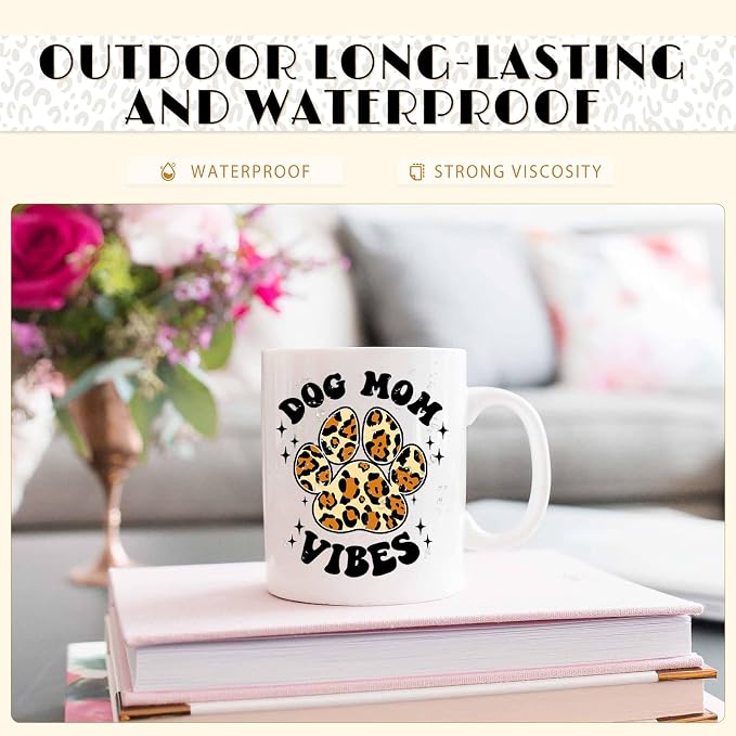 Tintnut Leopard Permanent Vinyl 8 Sheets 12x10in Orange Adhesive Vinyl |