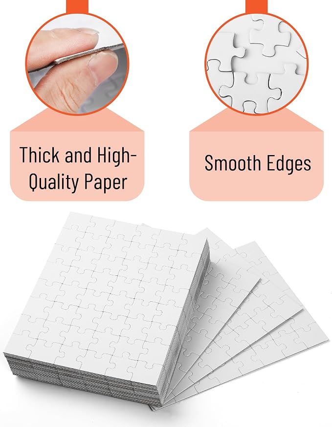 Mr. Pen- Blank Puzzle, 36 Pack, 48 Pieces/Pack, 8.5" x 11", Arts & DIY Crafts
