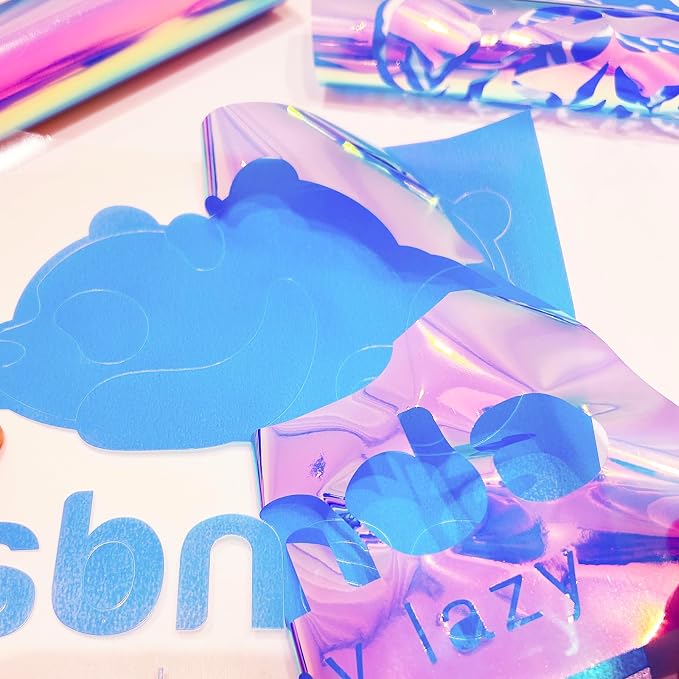 Holographic Heat Transfer Vinyl 10.5IN x 6FT Rainbow HTV Iron on Vinyl