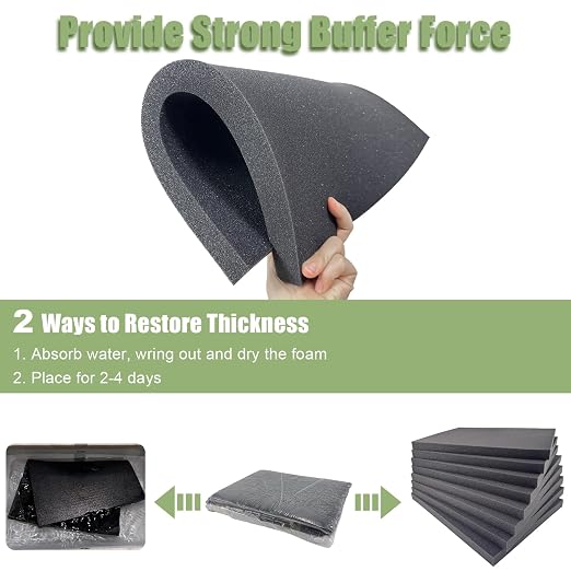 LAFENLIN 8 Pack Gun Case Foams-16 x 12 x 1 Inch, Cuttable Craft Foams Sheets
