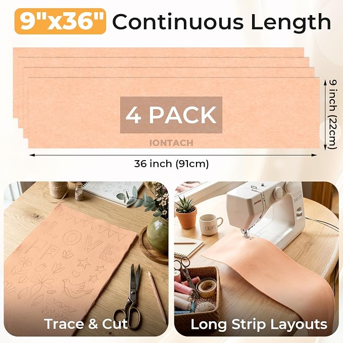 IONTACH 9" X 36" Soft Felt Sheets 1.6mm Thick | Acrylic Felt Fabric