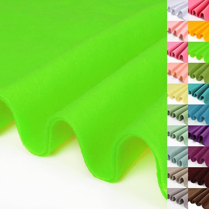 Neon Green Large Felt Fabric 36" X 36 "1.4 mm 1 Square Yard