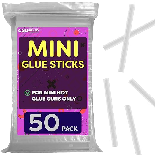50 Pack Bulk Mini Hot Glue Sticks