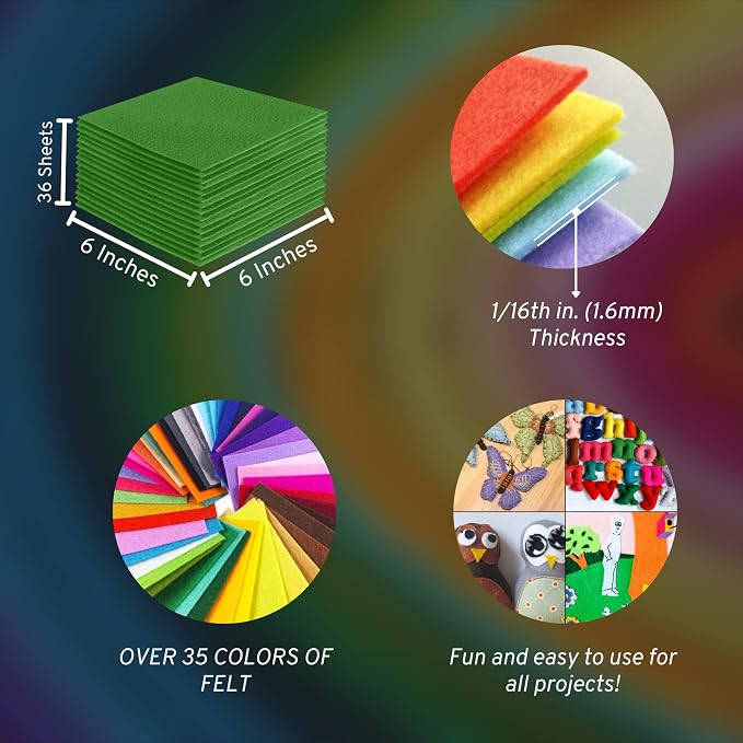 FabricLA Acrylic Felt Sheets for Crafts