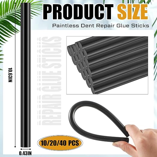CroBlissful 40 Pcs Paintless Dent Repair Glue Sticks PDR Glue Hot Sticks