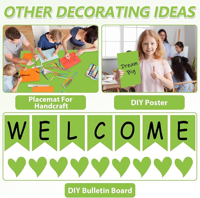 Qyeahkj 17.7in x 20ft Bulletin Board Paper Roll Bulletin Board Background Paper