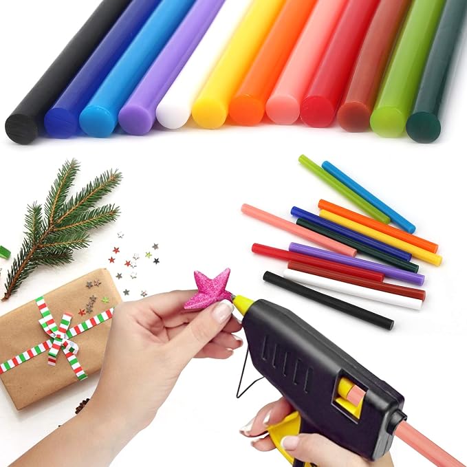 Gartful 120PCS Colored Mini Hot Glue Sticks