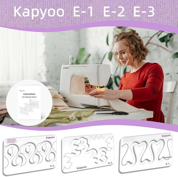 3Pcs Free Motion Quilting Templates