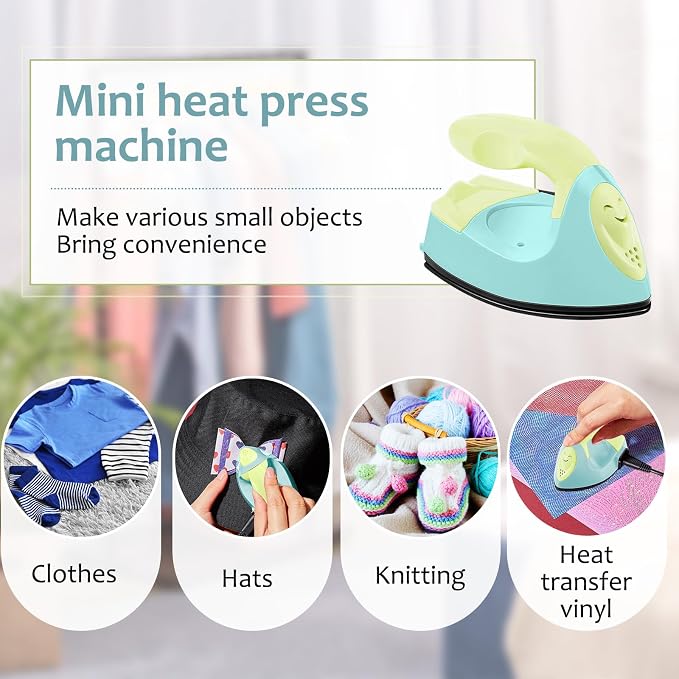 Honoson Mini Craft Iron Mini Heat Press Small Iron 3.93 x 2.36 x 2.76 In