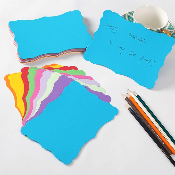 50 Pack Blank Kraft Greeting Cards, 5x7IN | Thick Cardstock Paper,