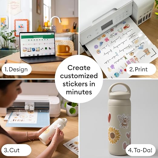 Cricut Maker 4 Cutting Machine Ultimate Beginner Sticker Making Bundle