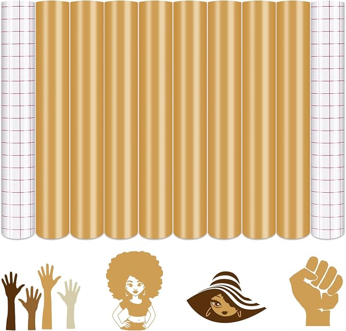 Tintnut Skin Tone Permanent Vinyl 8 Pcs 12x10in Espresso Shot Solid Color |