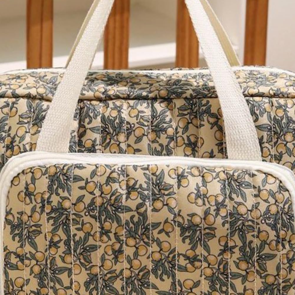 Floral Baby Diaper Bag Tote Mommy Bag Cute Cotton Diaper Bags Crossbody Baby Bags for Girl Pañaleras Para Beb