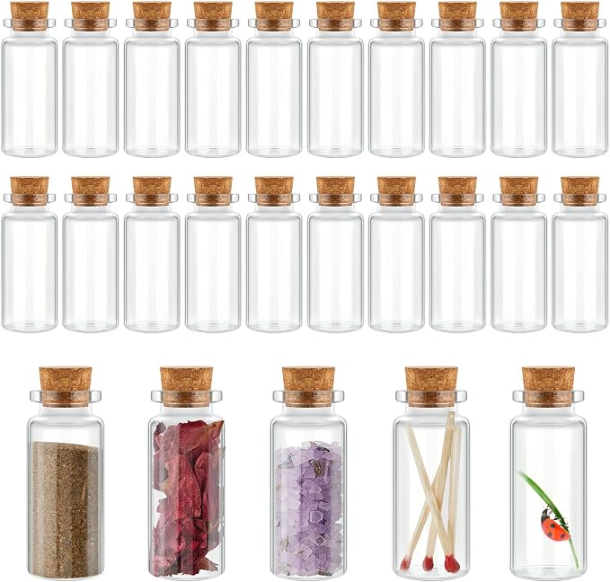 Patelai 24 Pcs Small Glass Jars