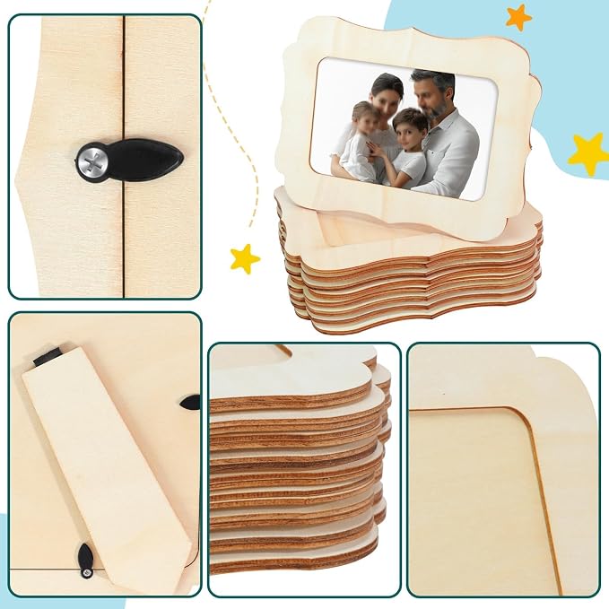 VOKOY 15 Pack Wooden Picture Frames