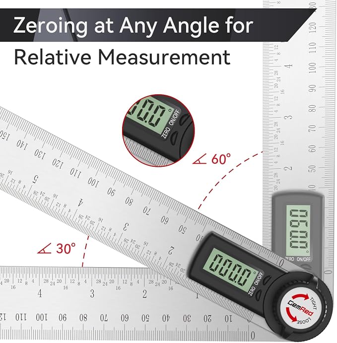GemRed 82305 Digital Angle Finder Protractor