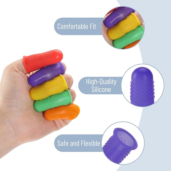 Mr. Pen- Silicone Hot Glue Gun Finger Caps, 3 Sizes | Reusable Silicone Finger