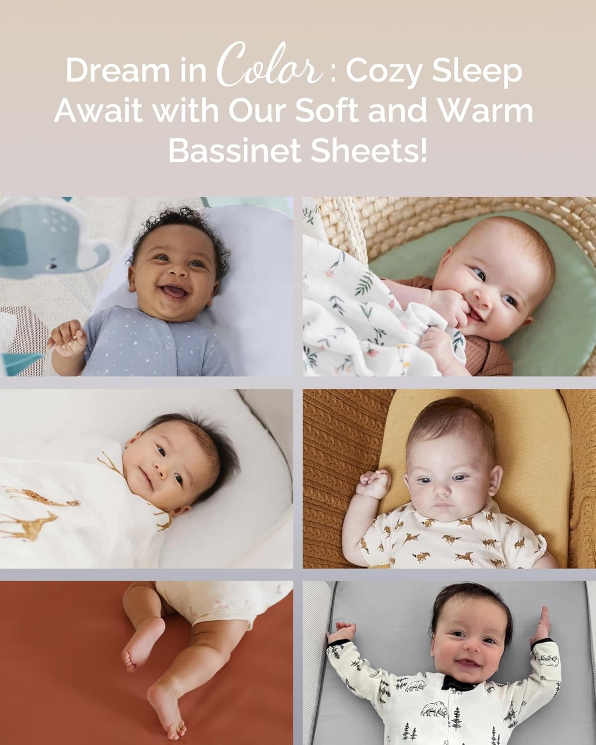 Bassinet Fitted Sheets for Chicco LullaGo Anywhere, Baby Bjorn Cradle and 14 x 29 Mattress Pad - Buttery Soft, Premium Stretchy Jersey Knit Sheets - Pale Pink + Lavendar + Cloud, 3 Pack