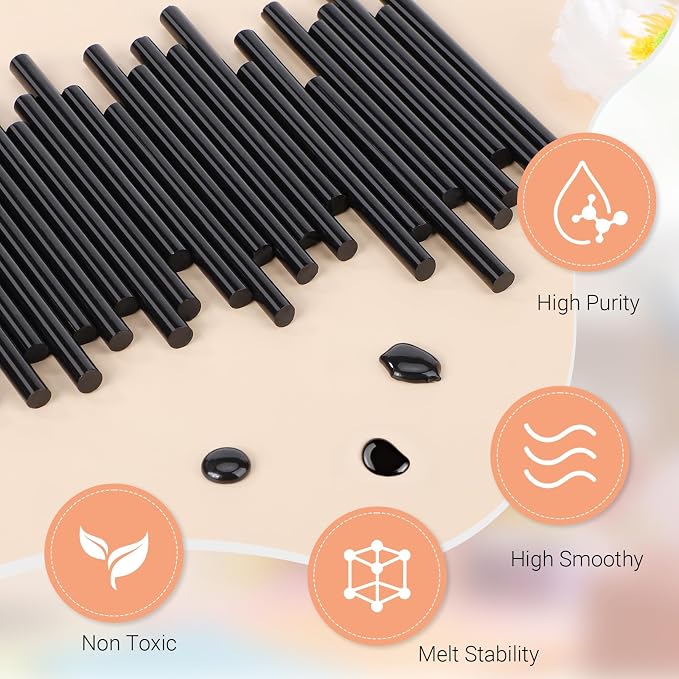 Gartful 120pcs Hot Glue Gun Wax Sticks, Hot Glue Mini Sticks 0.28" x 3.9"