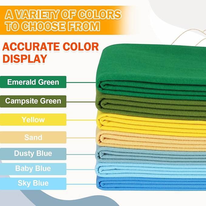 XSEINO Butter Yellow Large Felt Fabric 108" X 36 ", 1.4 mm Thick Soft Felt