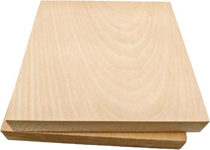 2PCS Unfinished Basswood Blocks