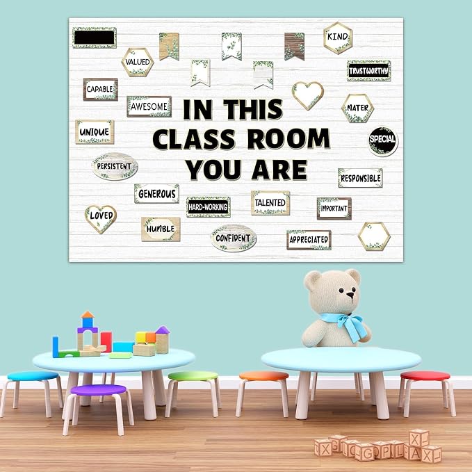 Qyeahkj White Wood Bulletin Board Paper Roll Wood Grain Bulletin Board