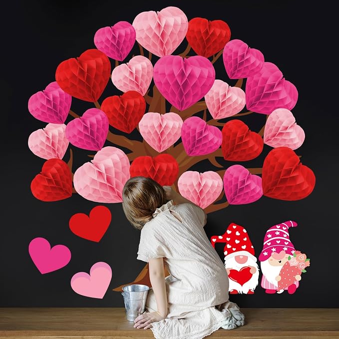 JarThenaAMCS 50Pcs Valentine's Day Bulletin Board Set Classroom Decoration 3