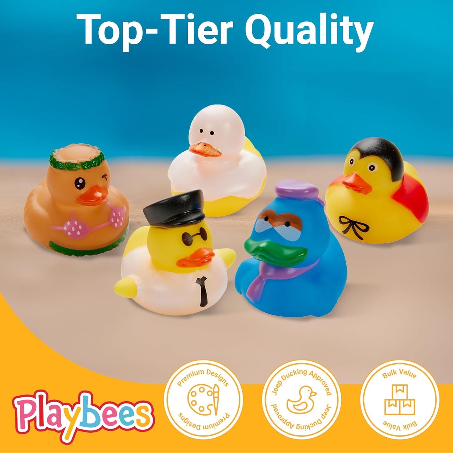 Rubber Ducks in Bulk 100 Pack Assortment Duckies Kids Baby Bath Shower Toys Jeep Ducking Floater Summer Beach Pool Activity Baby Showers Accessories Classroom Incentives