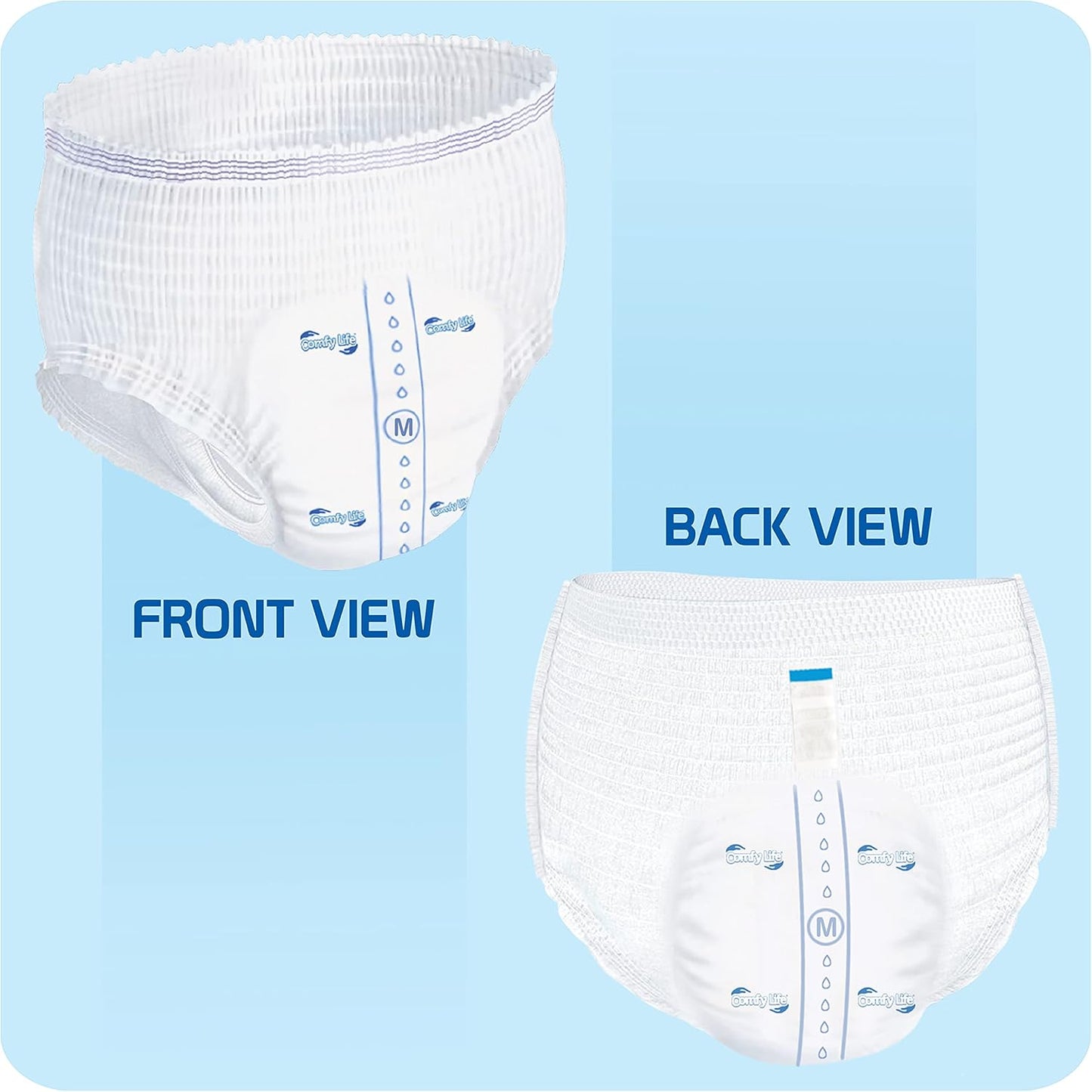 Comfy Life Premium Adult Diaper Incontinence Pull Up Pants – High Absorbency Adult Diapers for Women & Men - Adult Pull Up Nappy Pants for Comfort & Protection - Medium Pack of 12 Pants