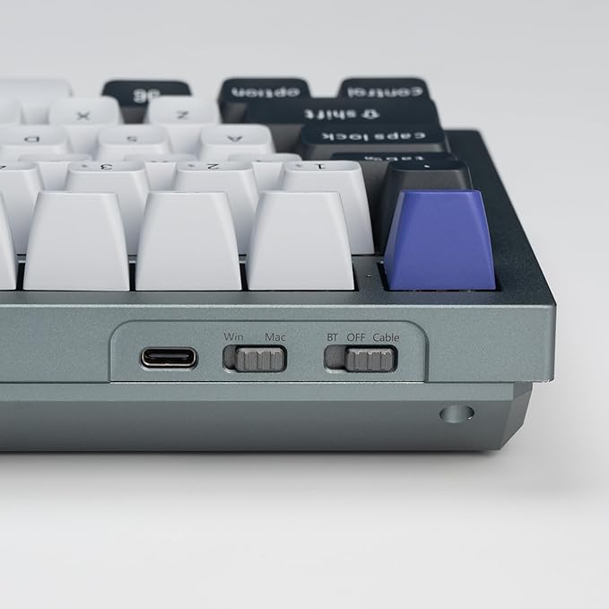 Keychron Q6 Pro Full Aluminum Wireless Bluetooth Custom Mechanical Keyboard for Mac Windows Linux, Full-Size QMK/VIA Programmable Knob KSA Double-Shot PBT Keycap Hot-Swappable K Pro Red Switch-Grey