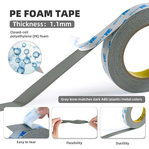 3M Double Sided Foam Tape 0.39in x 20Ft Removable No Damge Wall Tape | Heavy