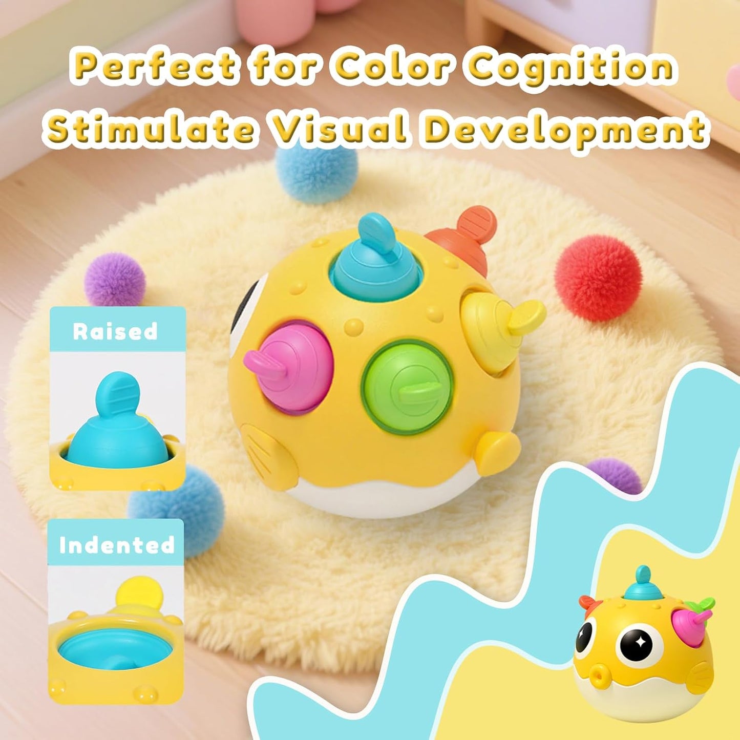 Baby Toys 0-6 Months & 6-12 Months,Baby Teething Toys 3-6,Musical Sensory Toys,Baby Rattle Toy,Baby Essentials for Boys & Girls,Newborn Infant Learning Developmental Gifts