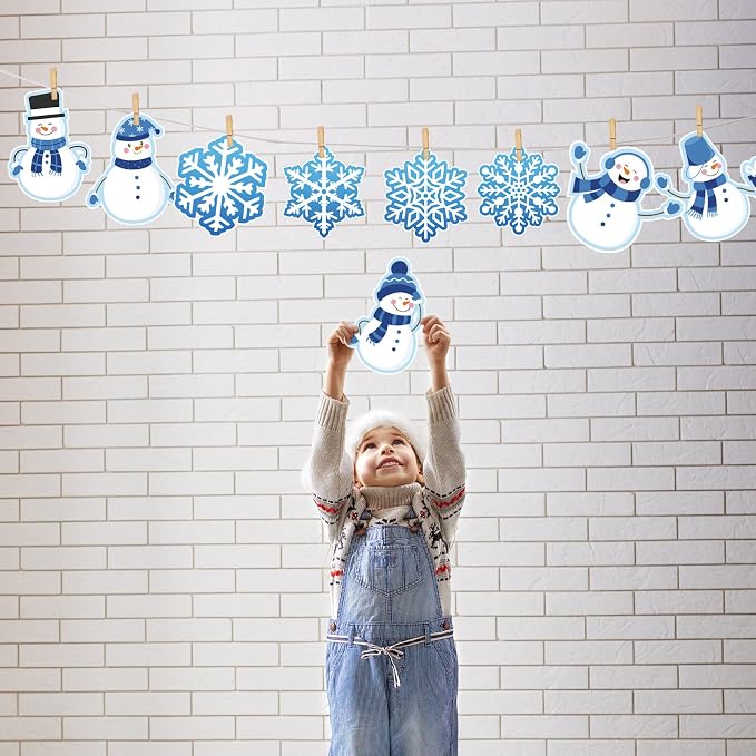 Outus 45 Pcs Winter Cutouts Snowflake Accents Paper Cutouts Name Tags Seasonal
