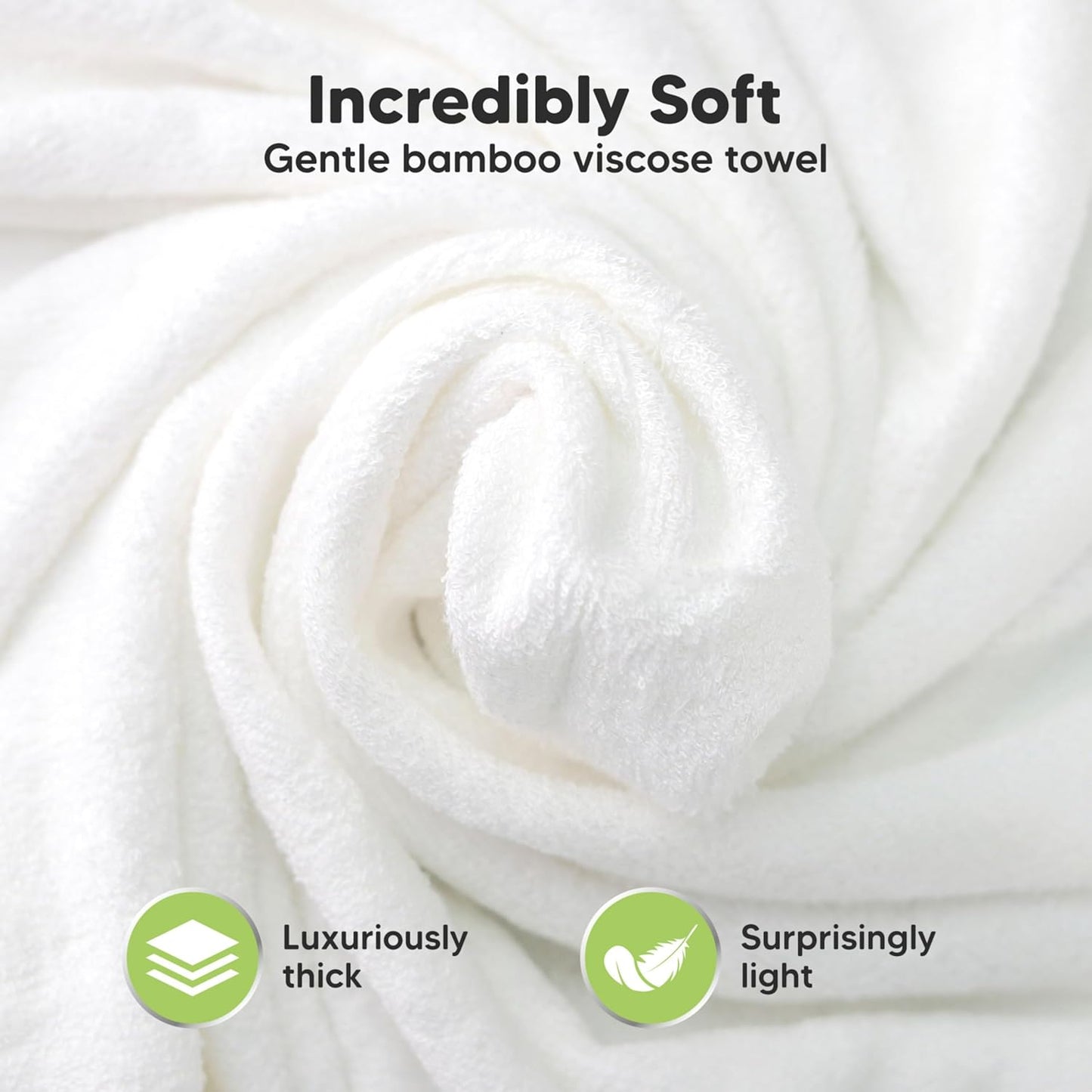 KeaBabies Hooded Baby Towel for Newborn - Viscose Derived from Bamboo Large Baby Bath Towels with Hood for Boys, Girls, Toddler, Extra Absorbent & Soft Newborn Bath Essentials (Crystal, Regular)