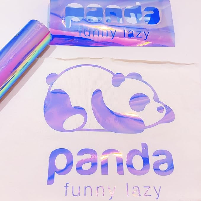 Holographic Heat Transfer Vinyl 10.5IN x 6FT Rainbow HTV Iron on Vinyl