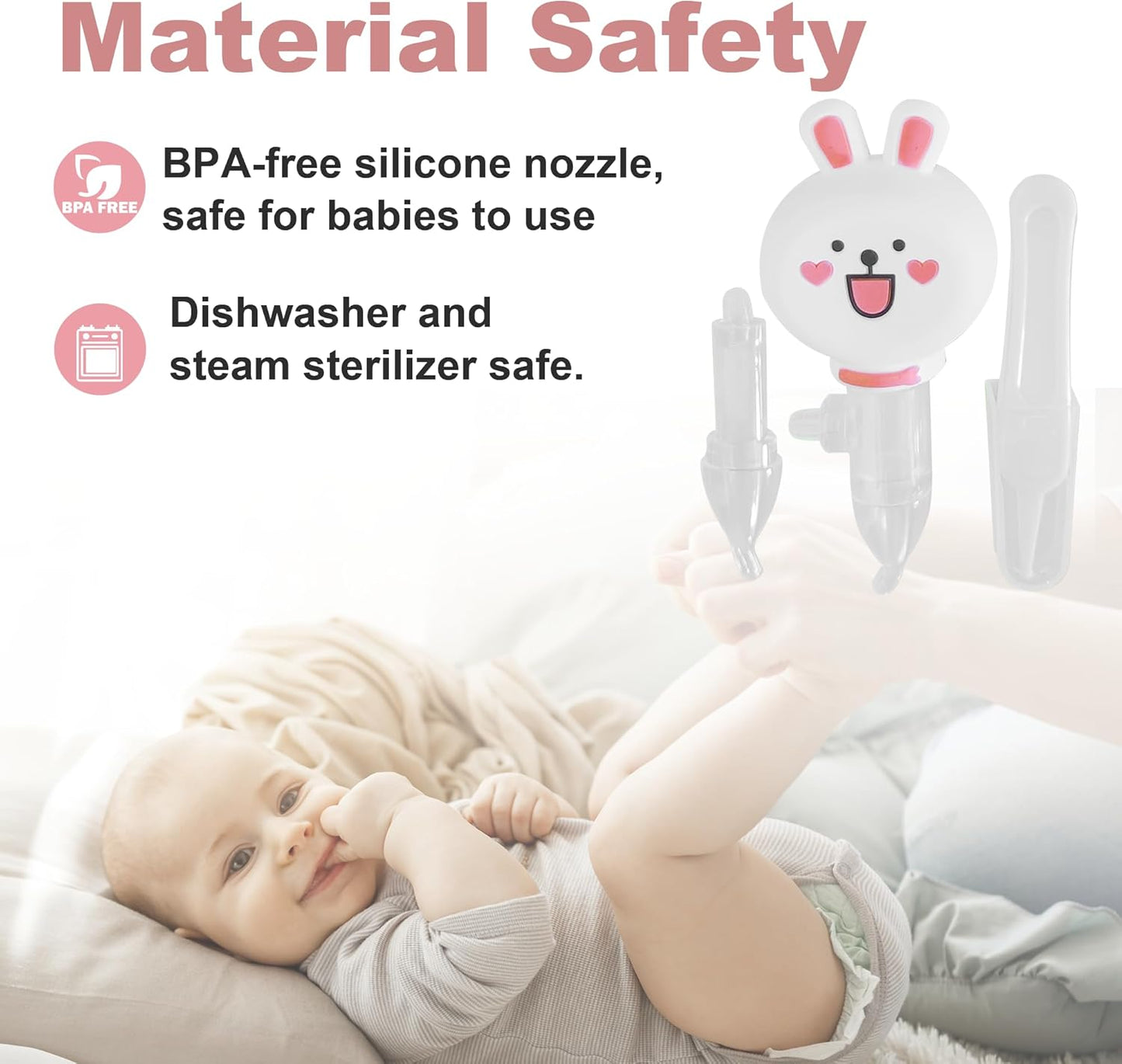 Deepdeem Silicone Nasal Aspirator for Babies and Adults - Reusable Suction Ball for Easy Cleaning and Long-Lasting Twisting Squeeze removes Mucus and Earwax