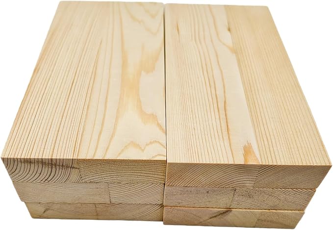 6PCS Rectangle Wood Boards Unfinished Wood Blocks
