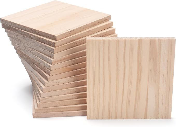4″ X 4″ Wood Squares Wooden Blocks