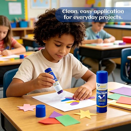 Upgrade Office Supply Glue Sticks, Washable Non Toxic,