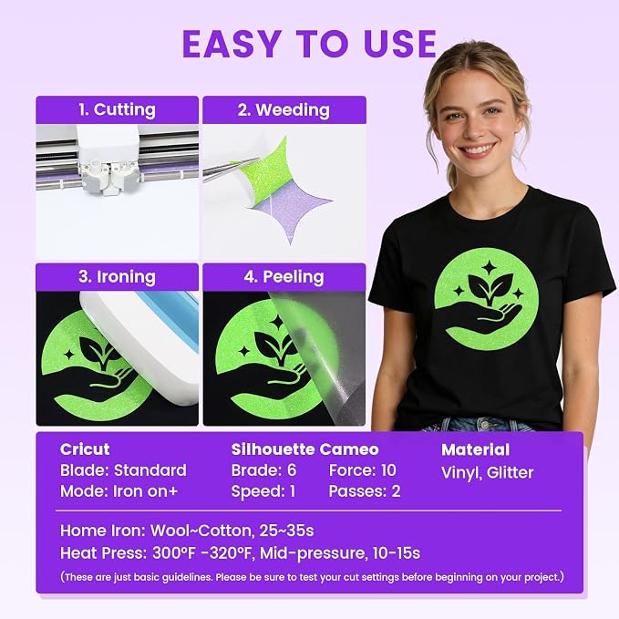 Green Glitter HTV Heat Transfer Vinyl