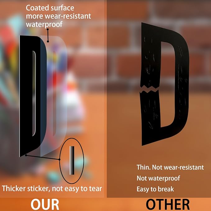 Letter Stickers, Mailbox Numbers, 2 Inch Waterproof Vinyl Alphabet | 2 Inch