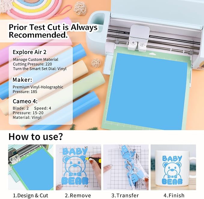 TECKWRAP Permanent Vinyl Boho, 5 Rolls