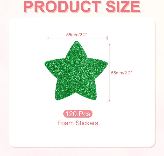 PATIKIL 2.2"x2.2" Star Foam Stickers