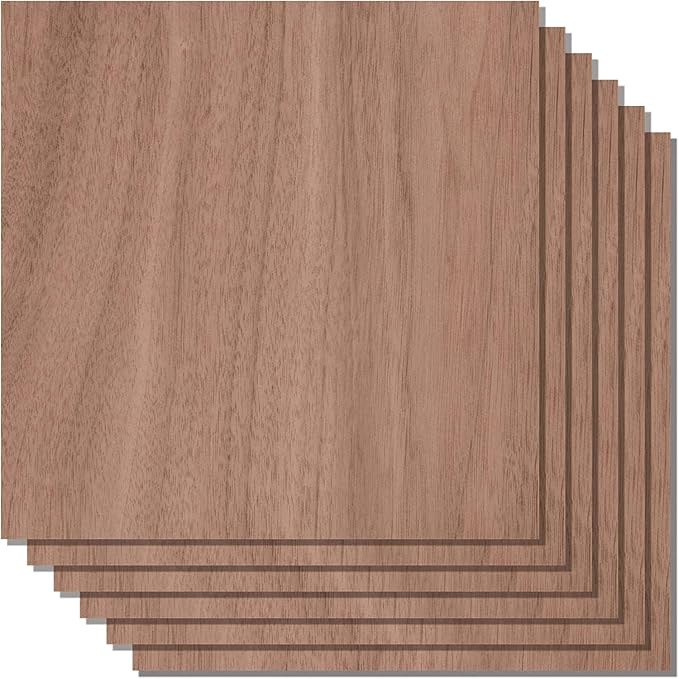 Walnut Plywood Sheets for Crafts 1/8 inch, 3mm Plywood Sheet for Laser Cutting