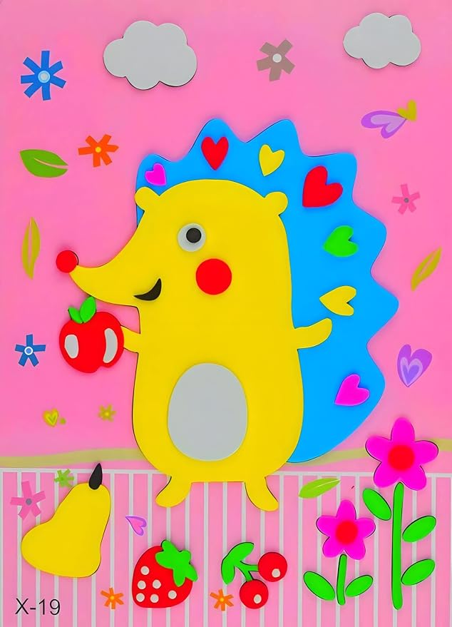 20pcs 3D EVA Foam Sticker Puzzle Game DIY Cartoon Animal Learning Education Toys