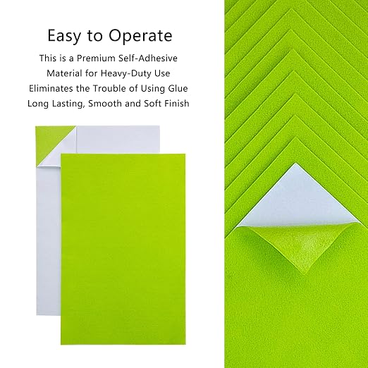 Jtnohx Self Adhesive Felt Sheets, 12 Pieces Felt Fabric