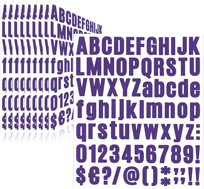 810 Piece 10 Sheet Letter Stickers
