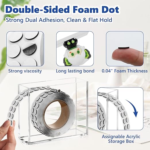 400 PCS 1mm Double Sided Foam Dots