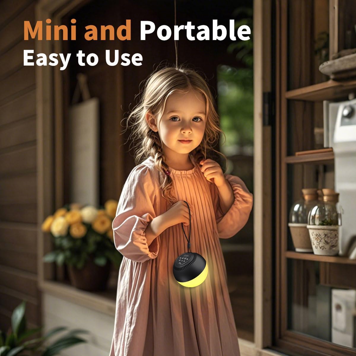 Portable Small Sound Machine Baby Night Light White Noise Machine with 12 Color Night Lights 30 Soothing Sounds Auto-Off Timer Adjustable Brightness for Baby Kids Adult & Home Office and Travel