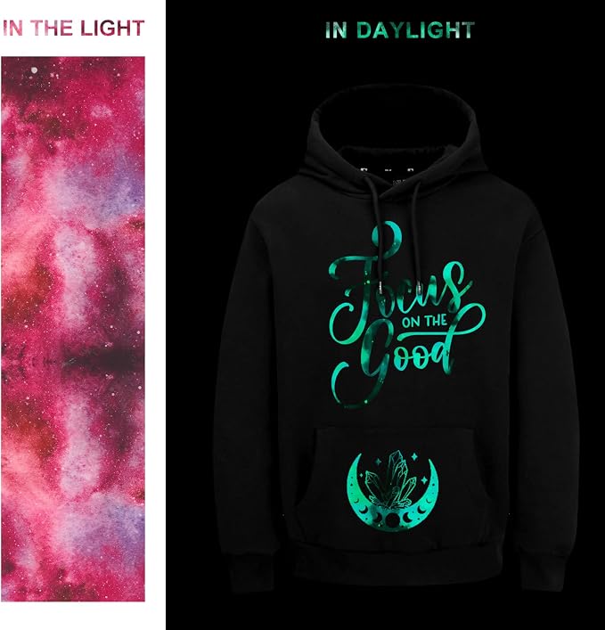 Tintnut Rose Red Galaxy Glow in the Dark HTV Vinyl, stretch washable, suitable